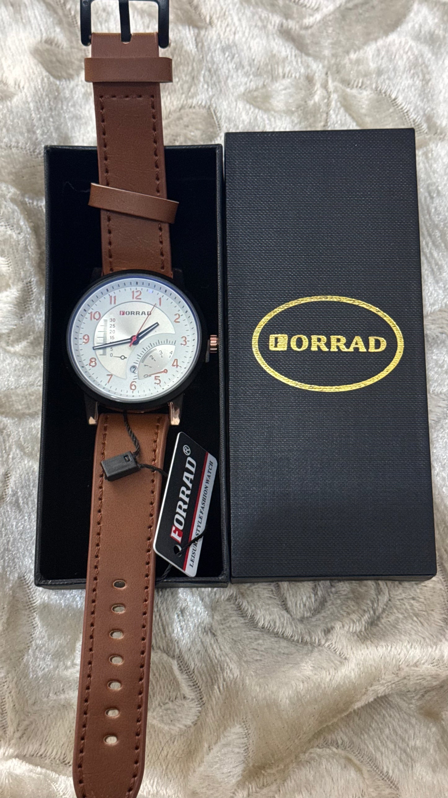 Forrad White Date Brown Strap