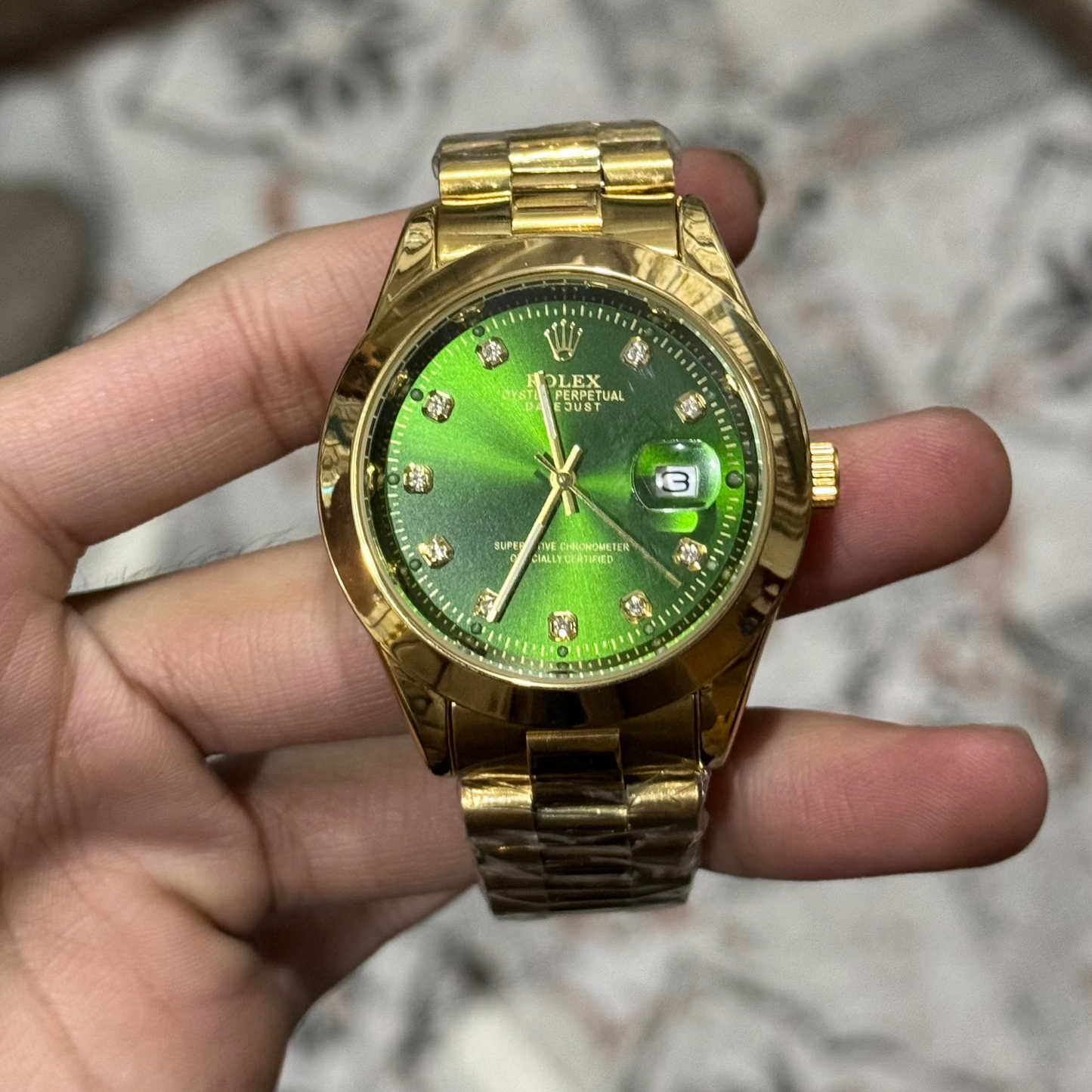 Rolex Green Date Just