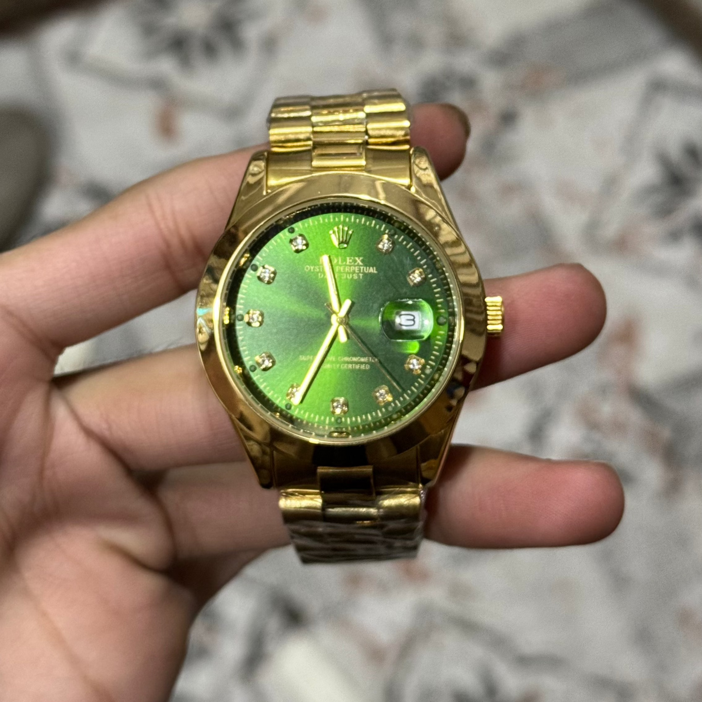 Rolex Green Date Just