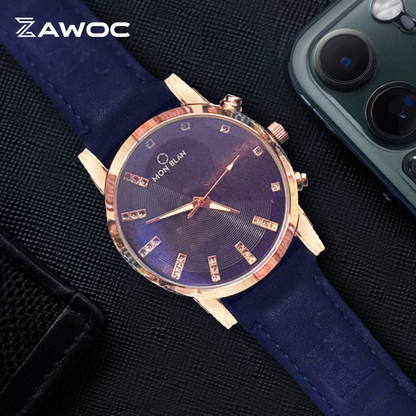 Mon Blanc Blue - Leather Strap